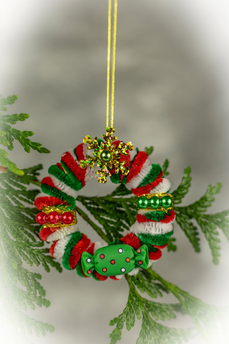 Suspension de couronne de noël  miniature